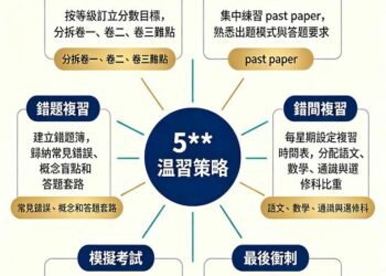 DSE 5 溫習策略圖表