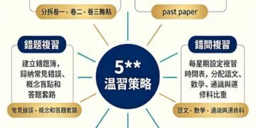 DSE 5 溫習策略圖表