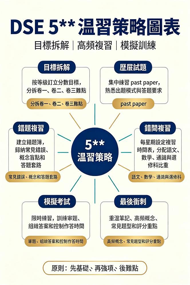 DSE 5** 溫習策略圖表